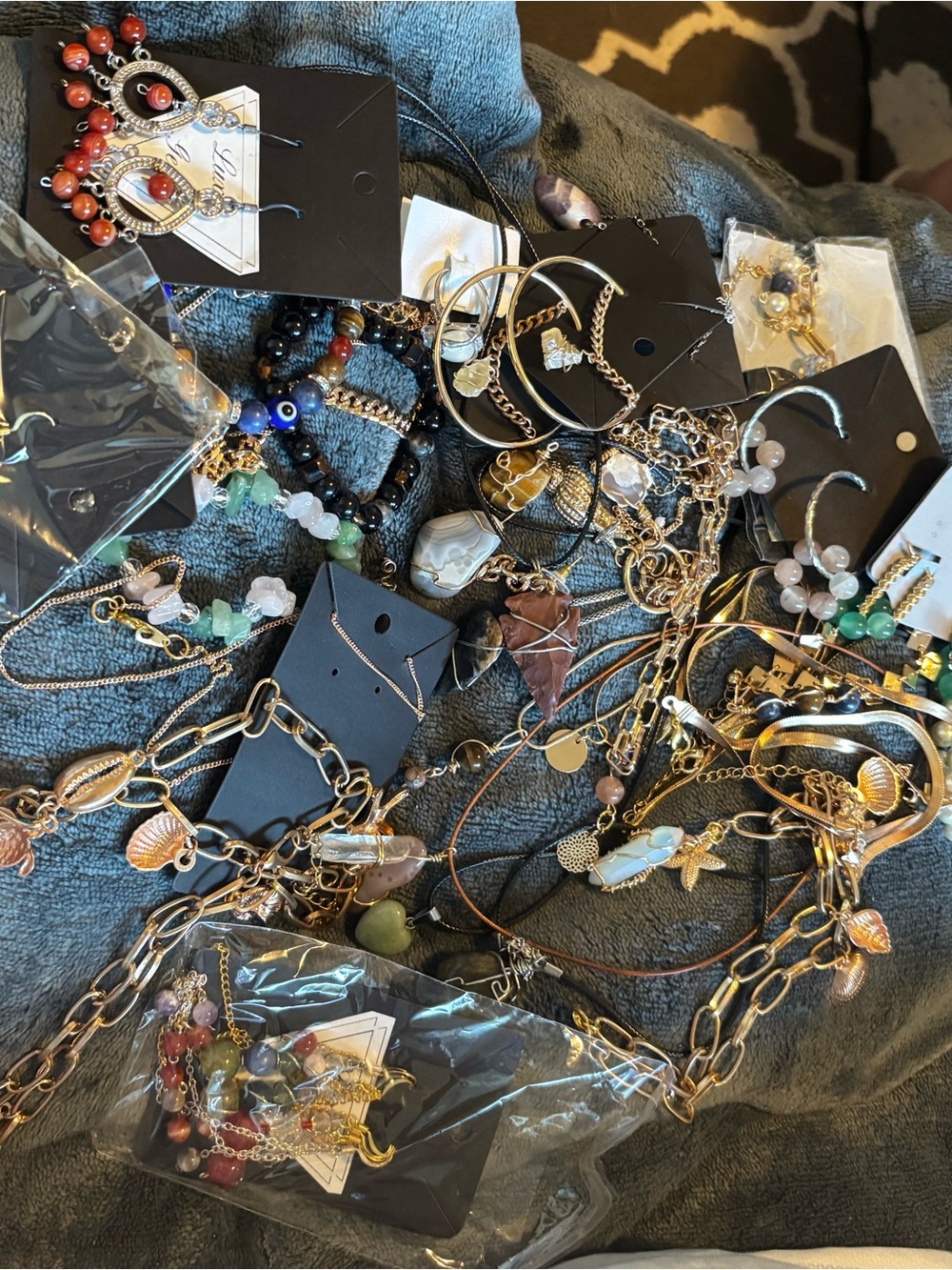 Multi-Color Gemstone Charm Collection Jar - Picture 2 of 4